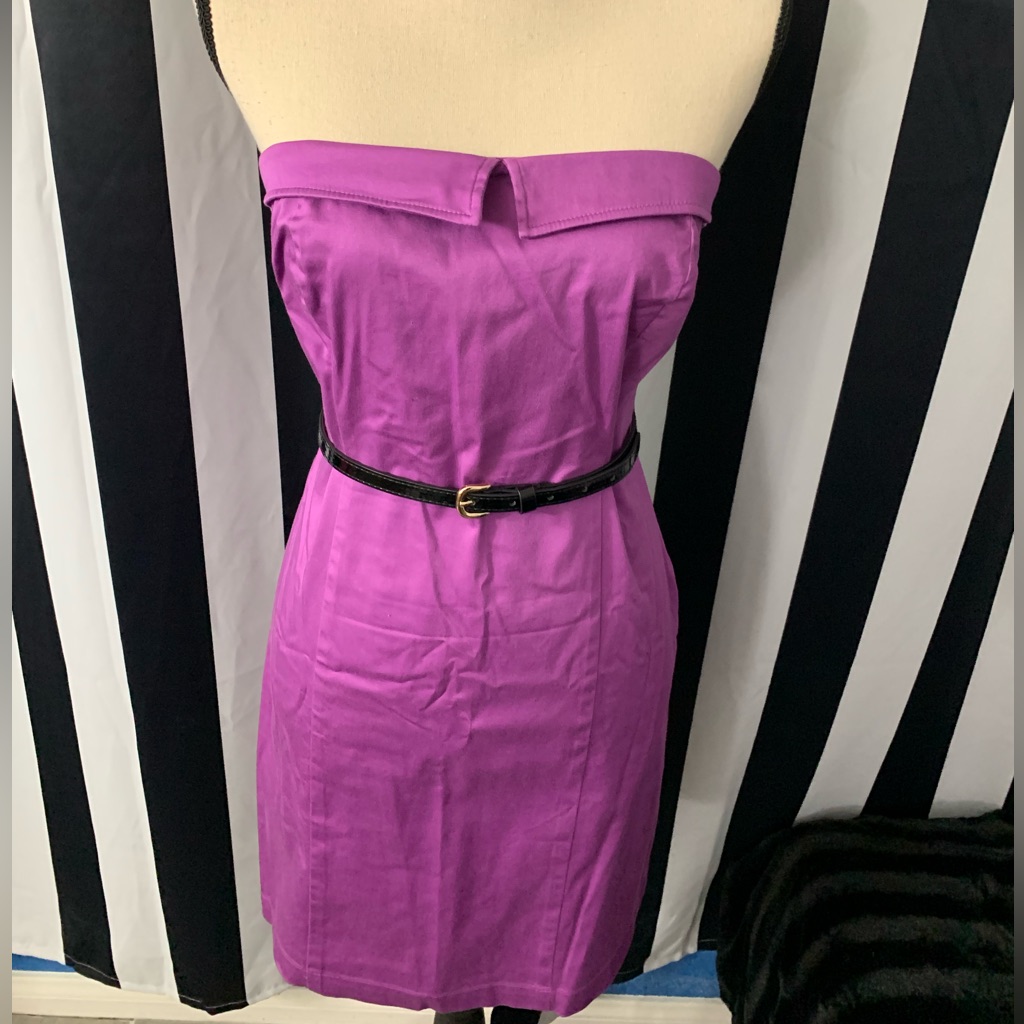 Guess Purple Strapless Dress